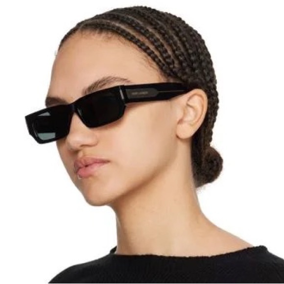 NEW SAINT LAURENT SL660 001 SQUARE BLACK UNISEX SUNGLASSES SAINT LAURENT SL660 - Picture 8 of 12